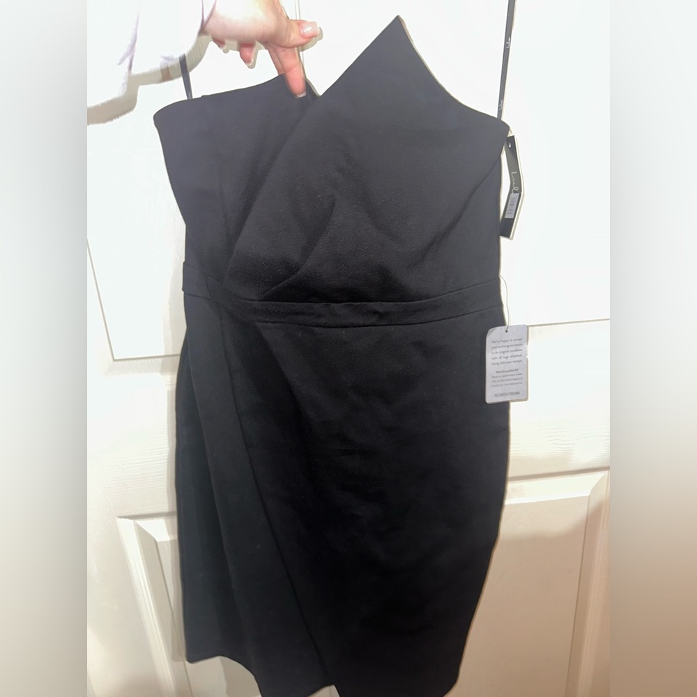 Lulu's Black Strapless Mini Dress L NWT LBD formal party